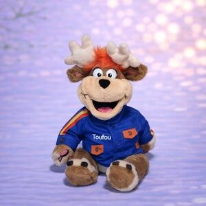 🦌 RUSS “Toufou” Moose Plush Stuffed Animal – Vintage Character Toy